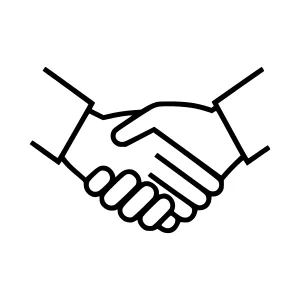 Handshake Agreement Icon - Line Art