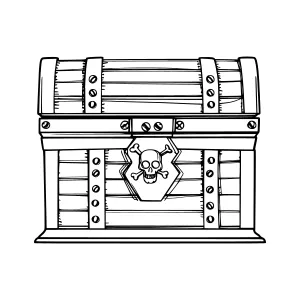 Vintage Treasure Chest Illustration