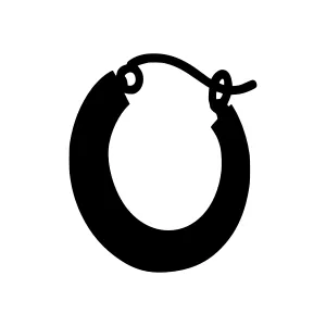Minimalist Silver Hoop Earrings Silhouette