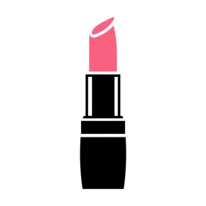 Pink Lipstick Icon - Vector Illustration