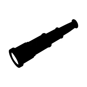 Silhouette Telescope Vector Icon