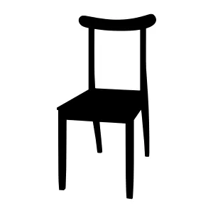 Black Chair Silhouette Vector Illustration