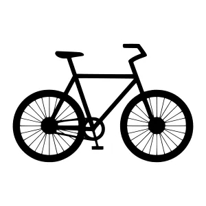 Black Bicycle Silhouette Vector Illustration