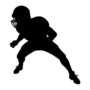 American Football Player Silhouette