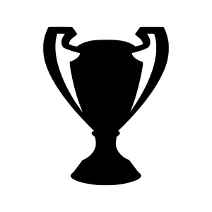 Black Trophy Icon Silhouette