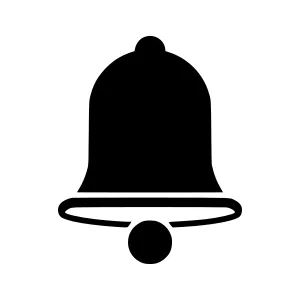 Black Bell Icon - Vector Illustration