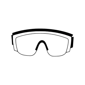 Black Eyeglasses Icon - Vector Illustration