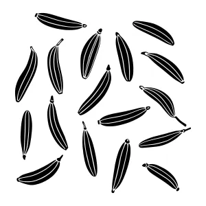 Black Banana Silhouette Pattern