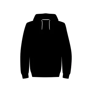Black Hoodie Silhouette Vector Illustration