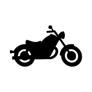 Black Motorcycle Silhouette Icon