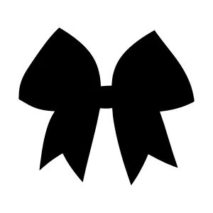 Black Ribbon Bow Icon - Vector Illustration