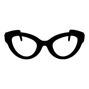 Black Glasses Icon - Vector Illustration