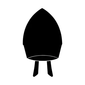 Minimalist Arrow Icon - Black Silhouette