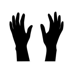 Black Hands Silhouette Vector Illustration