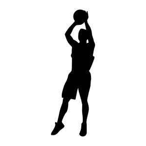 Basketball Player Silhouette - Dynamic Action Shot