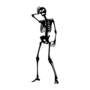 Silhouette Skeleton - Surprised Expression