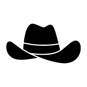 Silhouette Cowboy Hat Icon