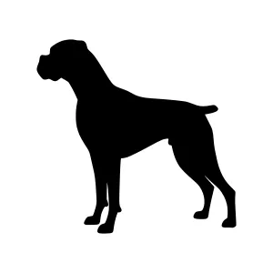 Dog Silhouette Vector Graphic