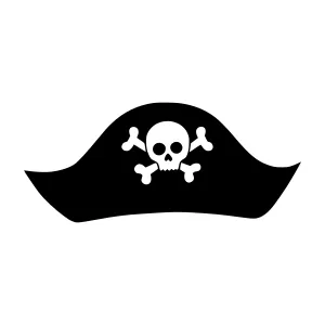 Pirate Skull & Crossbones Hat Emblem