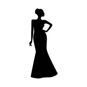 Elegant Silhouette Woman - Fashion Illustration