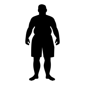 Silhouette Man Body Outline Vector Graphic