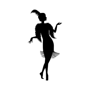 Silhouette Dancer - Elegant Black Figure