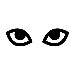 Black Eye Icon - Minimalist Design