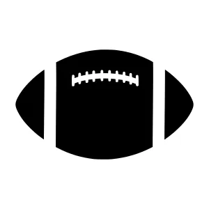 Black Football Icon - Vector Illustration