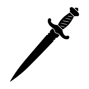 Silhouette Sword Icon - Medieval Weapon Vector