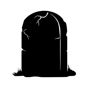 Silhouette Tombstone - Minimalist Design