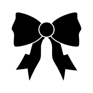 Black Bow Tie Icon - Simple Vector Illustration