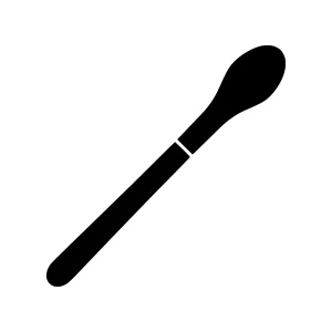 Black Spoon Icon - Simple Vector Illustration