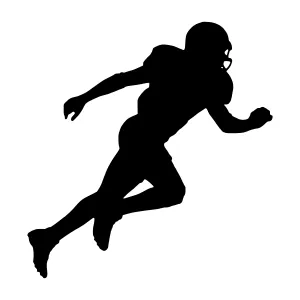 American Football Player Silhouette
