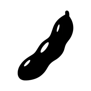 Black Soybean Silhouette Icon