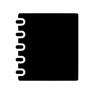 Black Spiral Notebook Icon - Vector Illustration