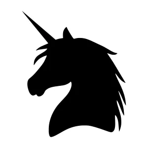 Unicorn Silhouette Vector Illustration