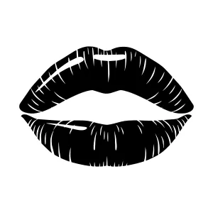 Black Lips Silhouette Vector Graphic