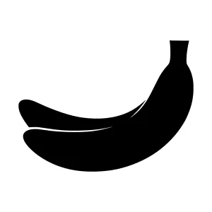 Black Banana Silhouette Icon