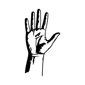 Black Hand Gesture Illustration