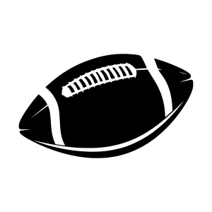 Silhouette Football - Black & White Vector
