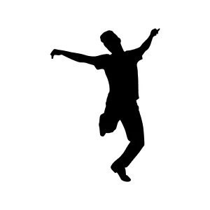Silhouette Jumping Man - Celebration Vector