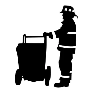 Firefighter Silhouette Vector Illustration