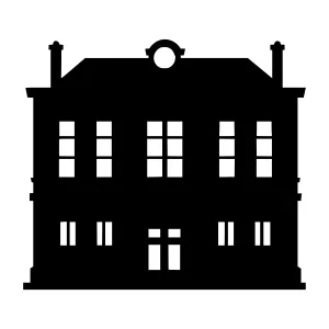 Black Silhouette Building Facade