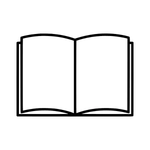 Open Book Icon - Line Art Illustration