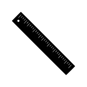 Black Ruler Vector Icon
