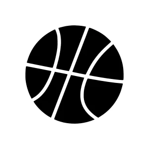 Basketball Icon - Black Silhouette