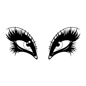 Black Eye Illustration - Dramatic Eyeshadow