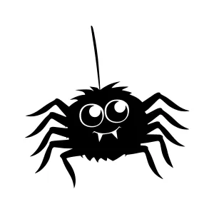 Cute Cartoon Spider Silhouette