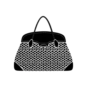 Black & White Bag Vector Illustration