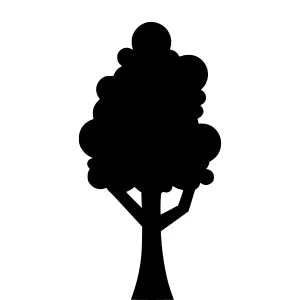 Silhouette Tree Vector Icon
